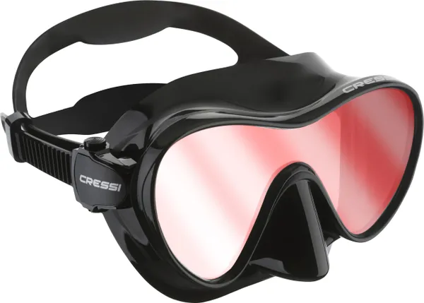 CRESSI F1 Mask Black Ultravision Blue Lens - Frameless Mask