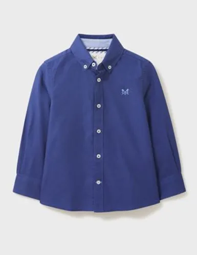 Crew Clothing Boys Pure Cotton Oxford Shirt (3-12 Yrs) - 9-10Y - Navy, Navy