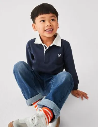 Crew Clothing Boys Pure Cotton Rugby Top (3-12 Yrs) - 5-6 Y - Navy, Navy