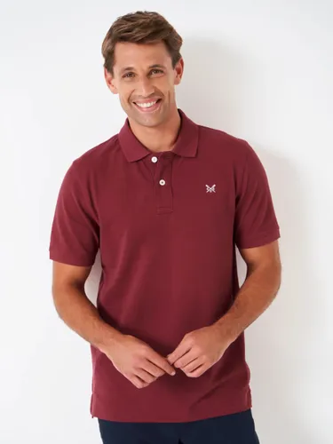 Crew Clothing Classic Pique Polo Shirt - Burgundy Red - Male