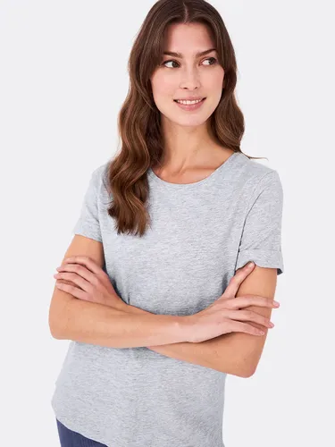 Crew Clothing Crew Neck T-Shirt, Mid Grey - Mid Grey - Female