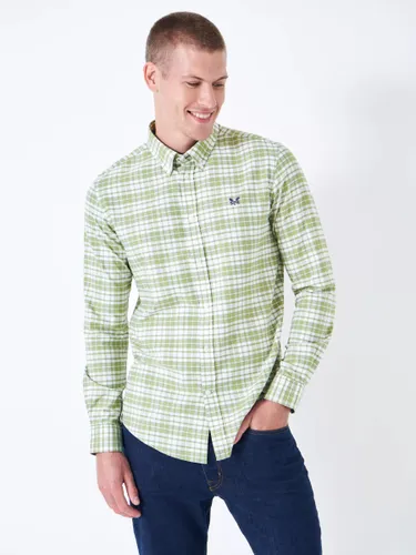 Crew Clothing Georgie Oxford Check Shirt - Light Green - Male