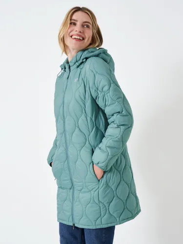 Crew Clothing Lightweight Nylon Onion Quilting Coat - Teal Blue - Female