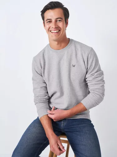Crew Clothing Logo Sweatshirt, Marl Grey - Marl Grey - Male