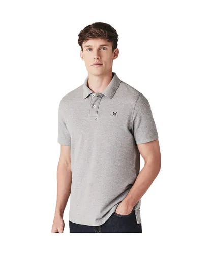Crew Clothing Mens Classic Pique Fit Polo Shirt - Grey Cotton