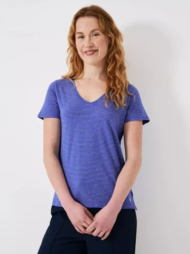 Crew Clothing Perfect Stripe T-Shirt - Bright Blue - Female