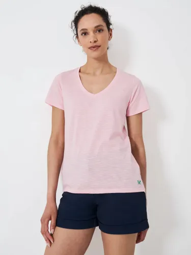 Crew Clothing Perfect Stripe T-Shirt - Bright Pink - Female