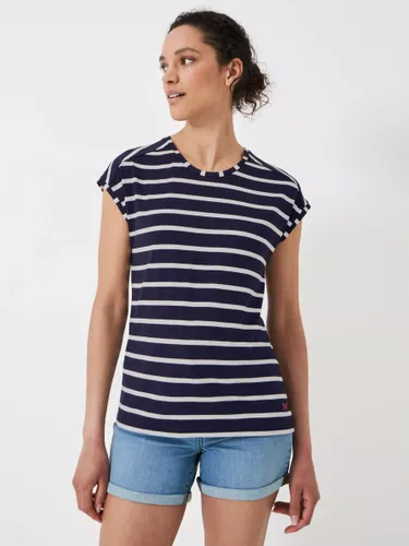 Crew Clothing Ruby Stripe T-Shirt - Navy Blue - Female