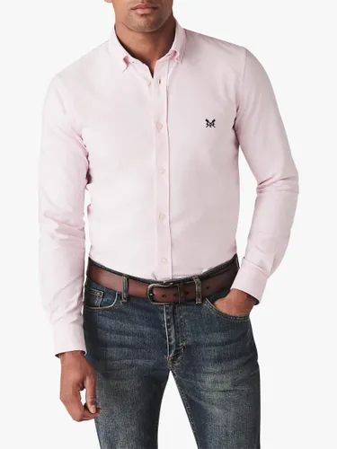 Crew Clothing Slim Fit Long Sleeve Oxford Shirt - Light Pink - Male