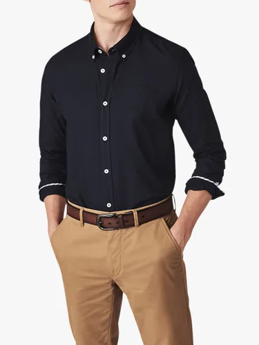 Crew Clothing Slim Fit Long Sleeve Oxford Shirt - Navy - Male