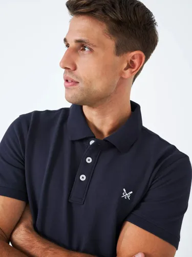 Crew Clothing Stretch Pique Polo Shirt, Navy Blue - Navy Blue - Male