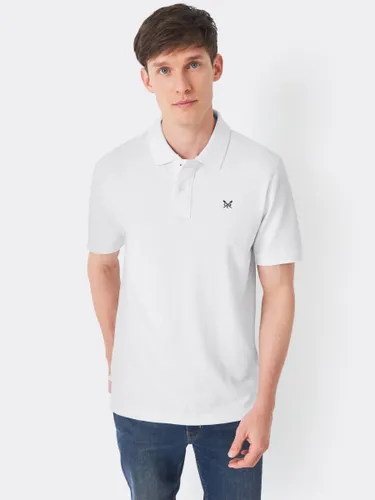 Crew Clothing Stretch Pique Slim Fit Polo Shirt, White - White - Male