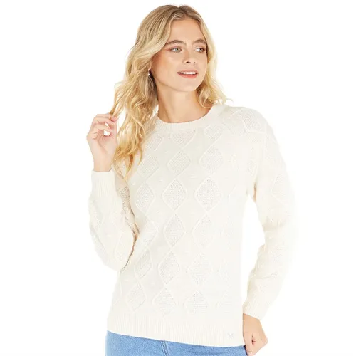 Crew Clothing Womens Bobble Cable Jumper Cloud
