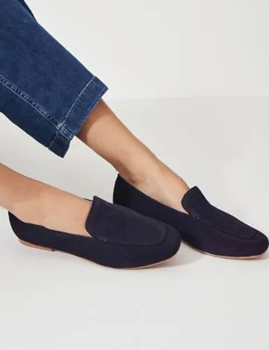 Crew Clothing Womens Suede Slip On Loafers - 39 - Navy, Navy