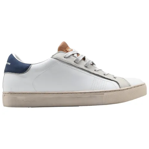 Crime London , Low Top Essential Sneakers in White Blue Beige ,Multicolor male, Sizes: