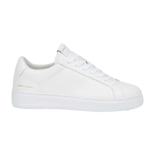 Crime London , White Extralight Sneakers with Gold Branding ,White male, Sizes: