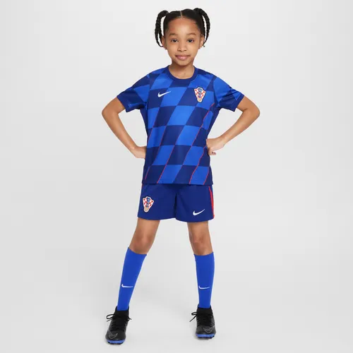 Croatia 2024/25 Stadium Away Younger Kids' Nike Football Replica Kit - Blue - Polyester