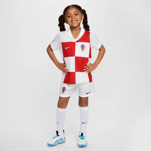 Croatia 2024/25 Stadium Home Younger Kids' Nike Football Replica Kit - White - Polyester