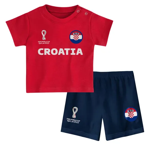 Croatia, Official Fifa 2022 Tee & Short Set Home Country