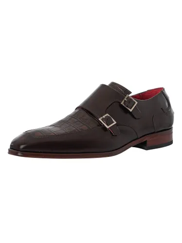 Crocco Leather Monk Shoes