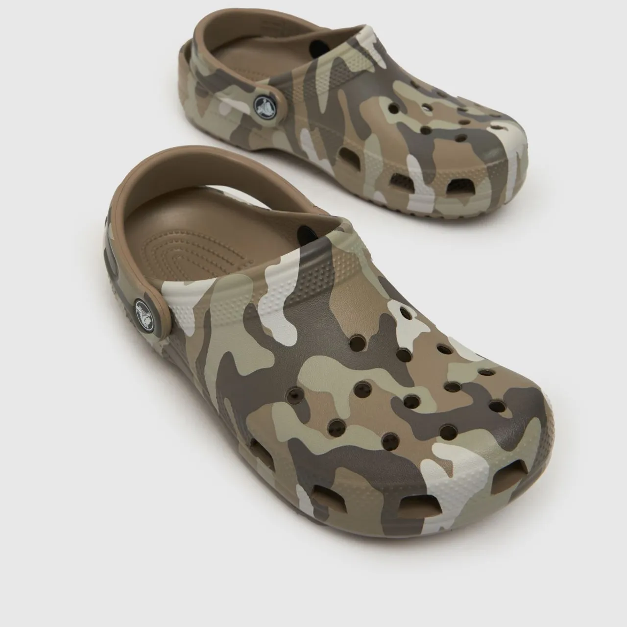 Crocs Beige Multi Classic Clog Camo Boys Youth Sandals