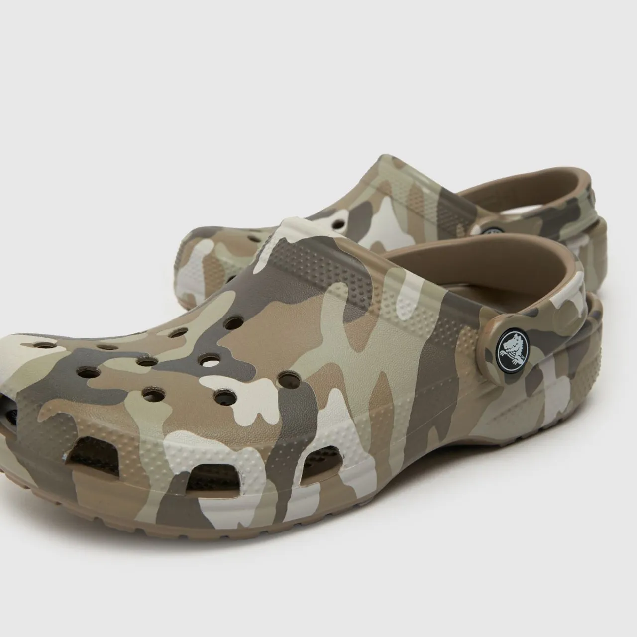 Crocs Beige Multi Classic Clog Camo Boys Youth Sandals