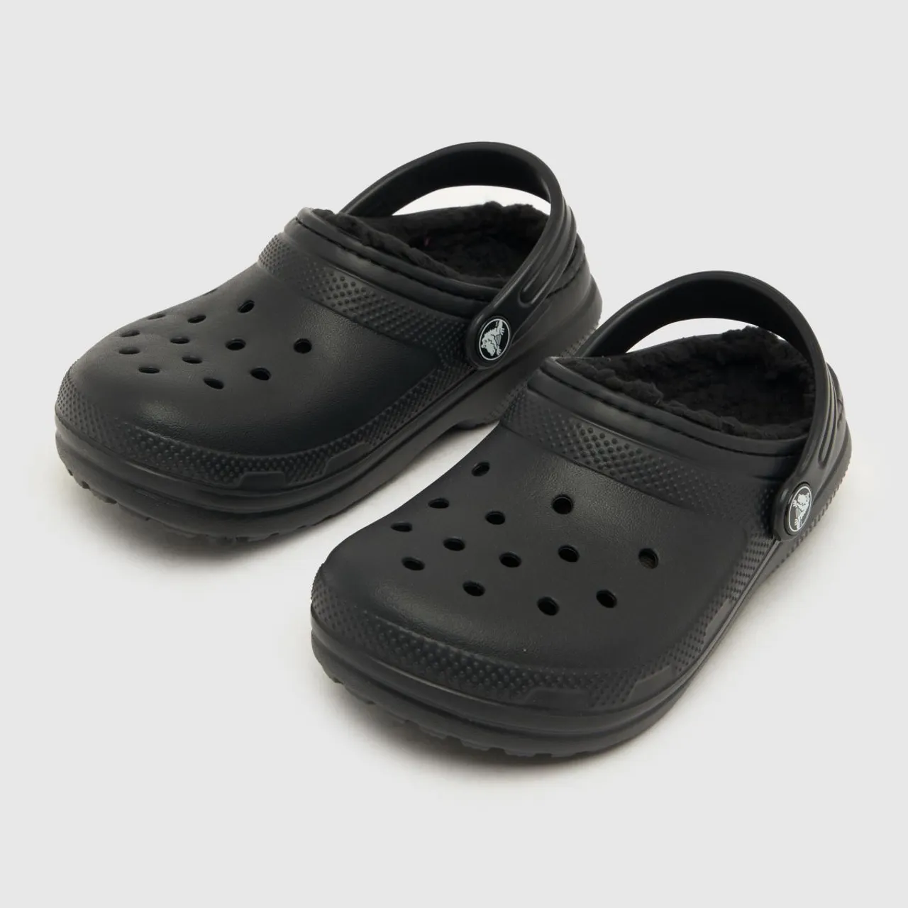 Crocs Black Classic Lined Clog Junior Sandals