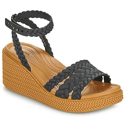 Crocs  Brooklyn Woven Ankle Strap Wdg  women's Sandals in Black