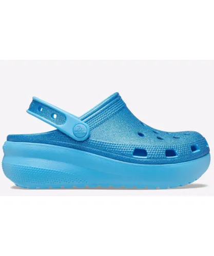 Crocs Childrens Unisex Classic Glitter Cutie Clog Junior - Blue