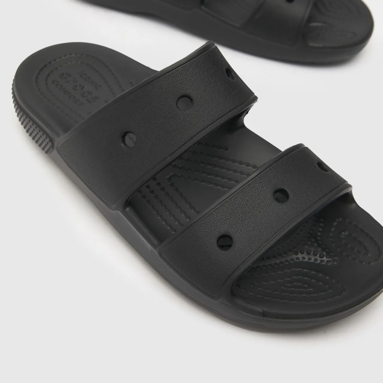 Crocs Classic 2 Strap Sandals In Black