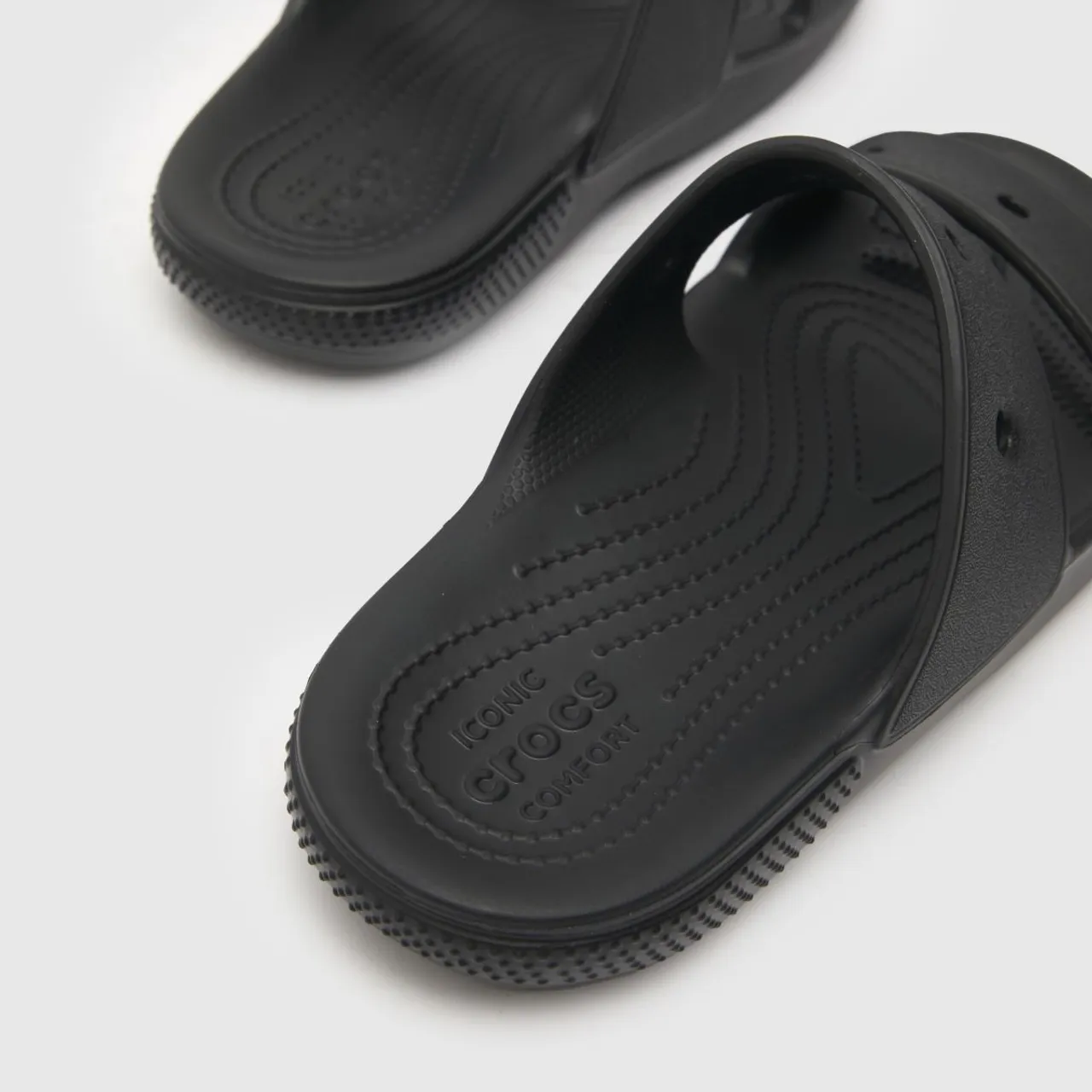 Crocs Classic 2 Strap Sandals In Black
