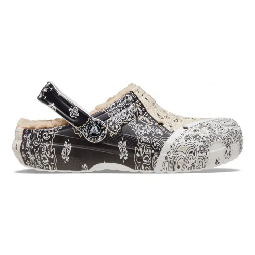 Crocs , Classic Clog with Warm Wool Lining and Fun Bandana Print ,Multicolor male, Sizes: