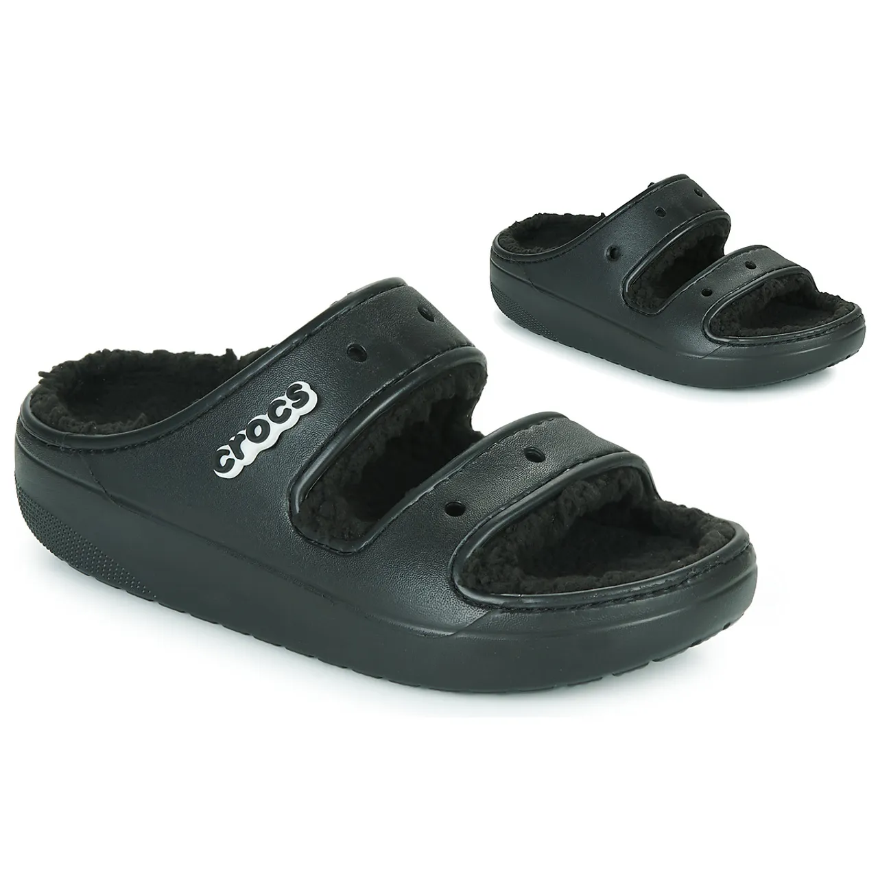 Crocs  CLASSIC COZZY SANDAL  women's Mules / Casual Shoes in Black