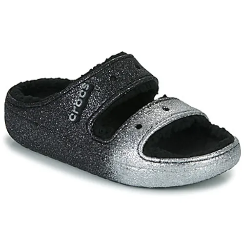 Crocs  CLASSIC COZZZY GLITTER SANDAL  women's Mules / Casual Shoes in Black
