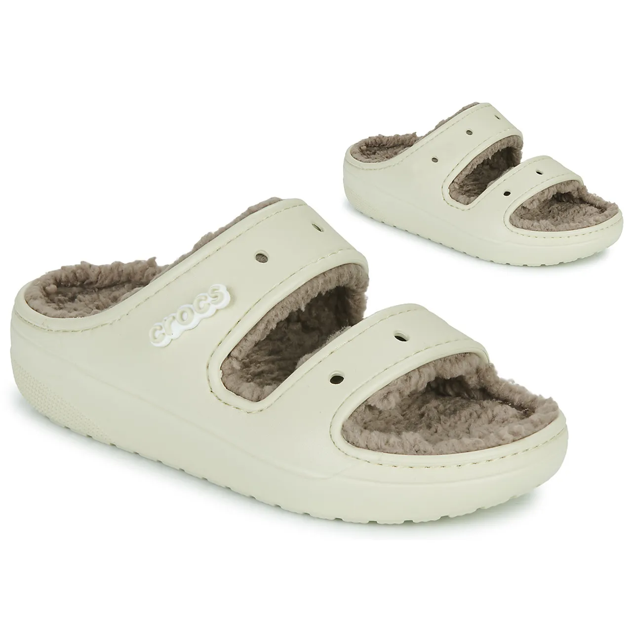 Crocs  CLASSIC COZZZY SANDAL  women's Mules / Casual Shoes in Beige