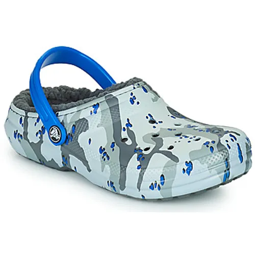 Crocs  CLASSIC LINED CAMO CG K  boys's Children's Clogs (Shoes) in Grey