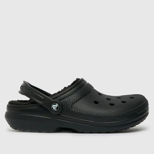Crocs Classic Lined Clog Sandals In Black