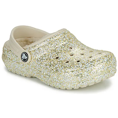 Crocs  Classic Lined Glitter Clog K  girls's Children's Clogs (Shoes) in Beige