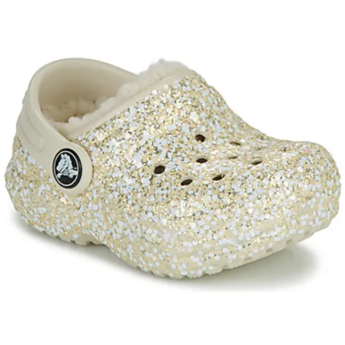 Crocs  Classic Lined Glitter Clog T  girls's Children's Clogs (Shoes) in Beige