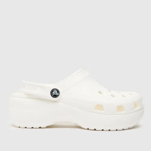 Crocs Classic Platform Clog Sandals In White