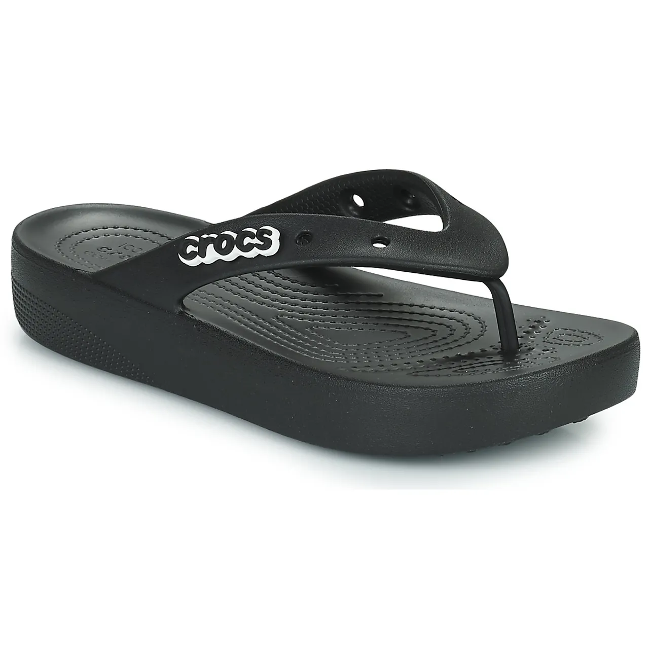 Crocs  Classic Platform Flip W  women's Flip flops / Sandals (Shoes) in Black