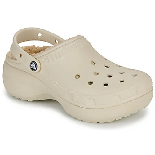 Crocs  Classic Platform Lined Clog W  women's Clogs (Shoes) in Beige