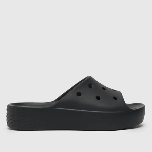 Crocs Classic Platform Slide Sandals In Black