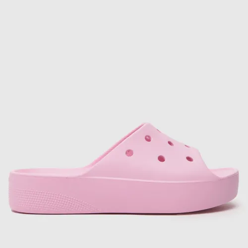 Crocs Classic Platform Slide Sandals In Pink