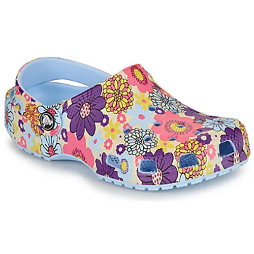 Crocs  Classic Retro Floral Clog K  girls's Children's Clogs (Shoes) in Blue