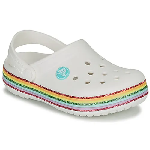 Crocs  CROCBAND RAINBOW GLITTER CLG K  girls's Children's Clogs (Shoes) in White