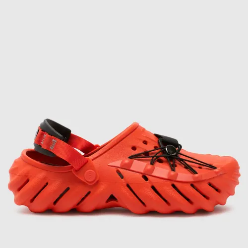 Crocs Echo Reflective Laces Clog Sandals in Red