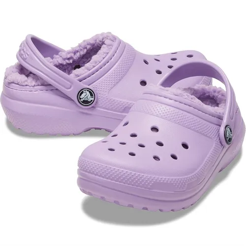 Crocs Girls Classic Lined Clogs Orchid