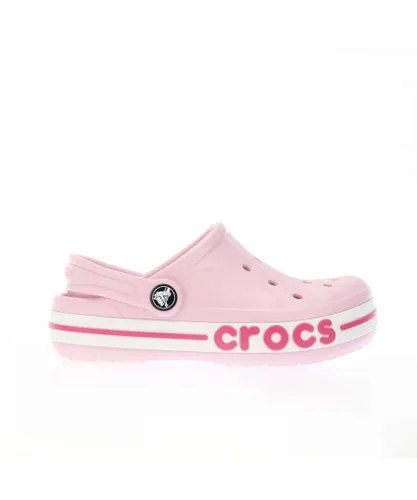 Crocs Girls Girl's Junior Bayaband Clogs in Pink
