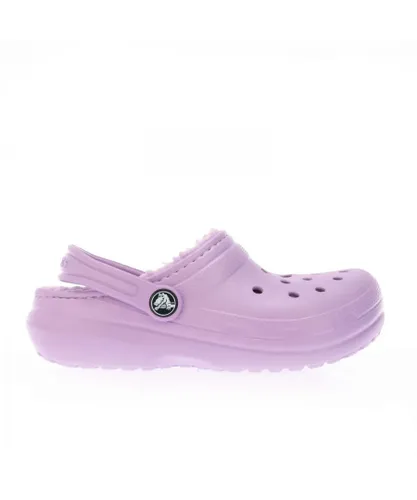 Crocs Girls Girl's Junior Classic Lined Clogs in Purple